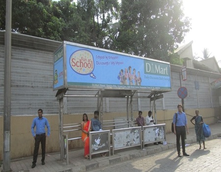 Best OOH Ad agency in Mumbai, Bus Shelter Advertising Company at Powai Bus Stop in Mumbai